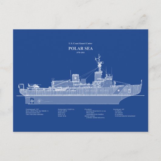 USCG Cutter Polar Zee WABB-11 - ABD Briefkaart (Voorkant)
