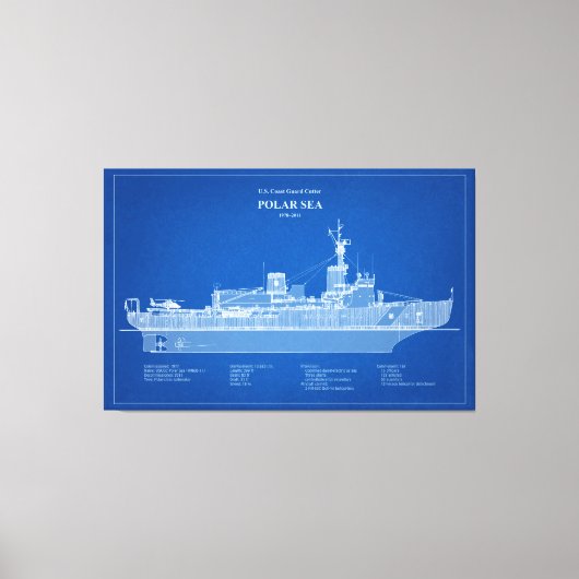 USCG Cutter Polar Zee WABB-11 - ABD Canvas Afdruk (Voorkant)