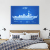 USCG Cutter Polar Zee WABB-11 - ABD Canvas Afdruk (Insitu (Slaapkamer))