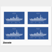 USCG Cutter Polar Zee WABB-11 - ABD Rechthoekige Sticker (Vel)