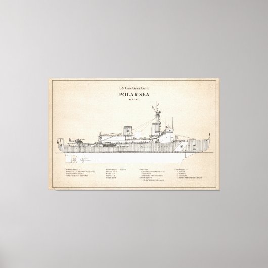 USCG Cutter Polar Zee Wagb-11 - SBD Canvas Afdruk (Voorkant)