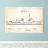 USCG Cutter Polar Zee Wagb-11 - SBD Canvas Afdruk (Insitu (Houten vloer))