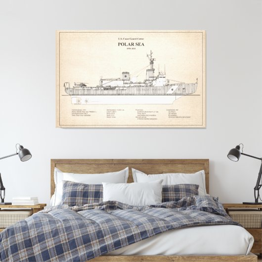 USCG Cutter Polar Zee Wagb-11 - SBD Canvas Afdruk (Insitu (Slaapkamer))