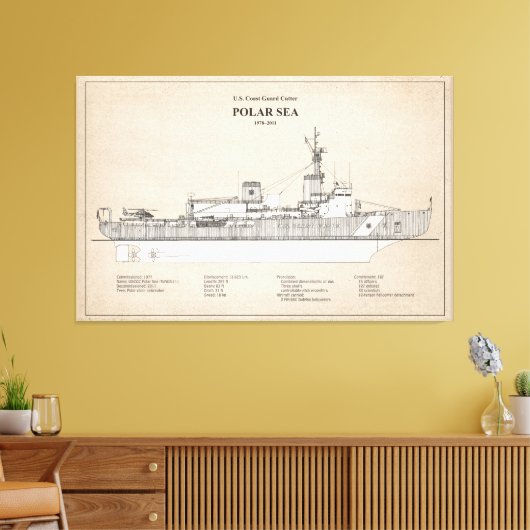 USCG Cutter Polar Zee Wagb-11 - SBD Canvas Afdruk (Insitu (Woonkamer))