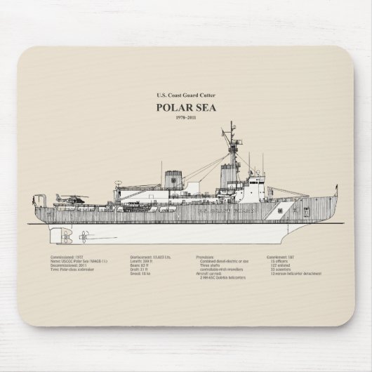 USCG Cutter Polar Zee Wagb-11 - SBD Muismat (Voorkant)