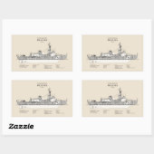 USCG Cutter Polar Zee Wagb-11 - SBD Rechthoekige Sticker (Vel)