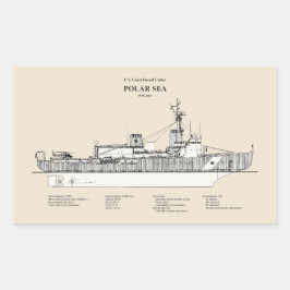 USCG Cutter Polar Zee Wagb-11 - SBD Rechthoekige Sticker