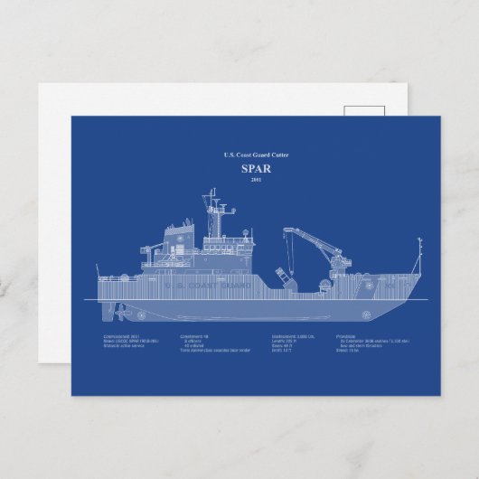 USCG Cutter Spar WLB-206 - ABD Briefkaart (Voorkant / Achterkant)
