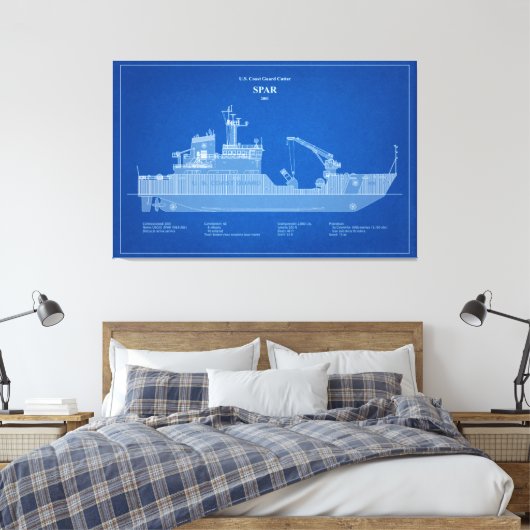 USCG Cutter Spar WLB-206 - ABD Canvas Afdruk (Insitu (Slaapkamer))