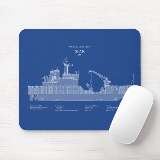 USCG Cutter Spar WLB-206 - ABD Muismat (Met muis)