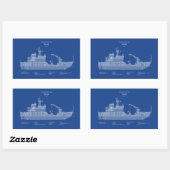 USCG Cutter Spar WLB-206 - ABD Rechthoekige Sticker (Vel)