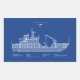 USCG Cutter Spar WLB-206 - ABD Rechthoekige Sticker