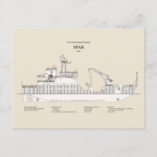 USCG Cutter Spar WLB-206 - SBD Briefkaart