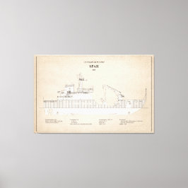 USCG Cutter Spar WLB-206 - SBD Canvas Afdruk