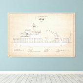 USCG Cutter Spar WLB-206 - SBD Canvas Afdruk (Insitu (Houten vloer))