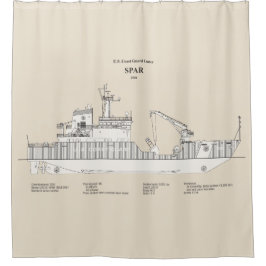 USCG Cutter Spar WLB-206 - SBD Douchegordijn