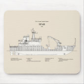 USCG Cutter Spar WLB-206 - SBD Muismat (Voorkant)