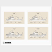 USCG Cutter Spar WLB-206 - SBD Rechthoekige Sticker (Vel)