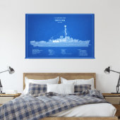 USCG Cutter Spencer wpg-36 - ABD Canvas Afdruk (Insitu (Slaapkamer))