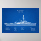 USCG Cutter Spencer wpg-36 - ABD Poster (Voorkant)