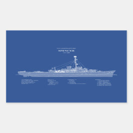 USCG Cutter Spencer wpg-36 - ABD Rechthoekige Sticker