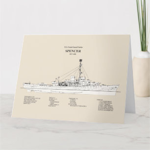 USCG Cutter Spencer wpg-36 - SBD Bedankkaart