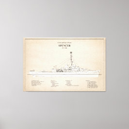 USCG Cutter Spencer wpg-36 - SBD Canvas Afdruk
