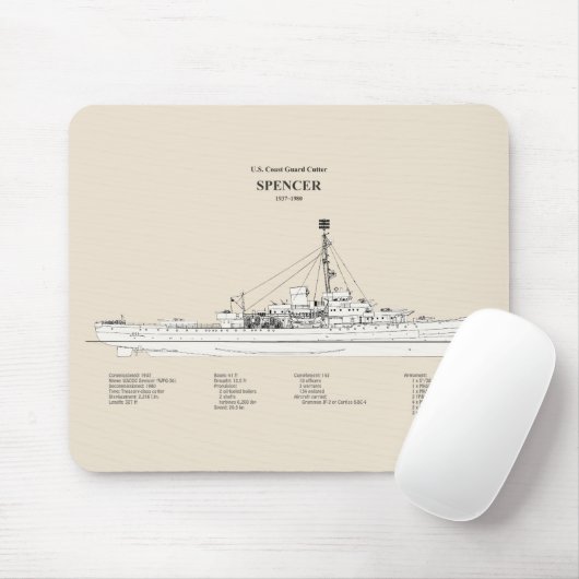USCG Cutter Spencer wpg-36 - SBD Muismat (Met muis)