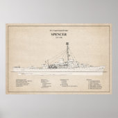 USCG Cutter Spencer wpg-36 - SBD Poster (Voorkant)