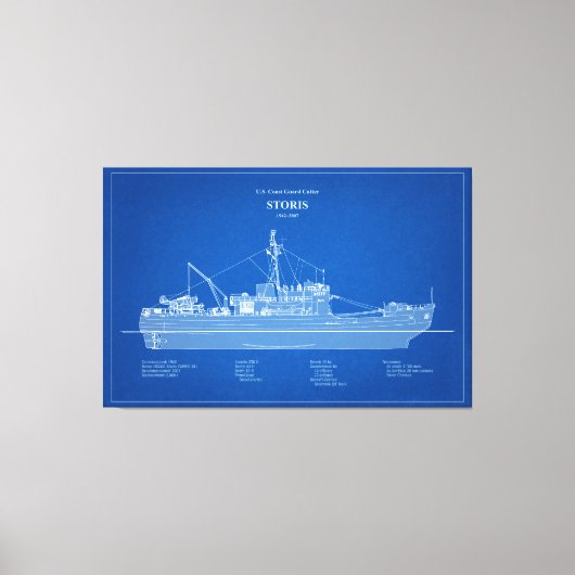 USCG Cutter Storis wmec-38 - ABD Canvas Afdruk (Voorkant)