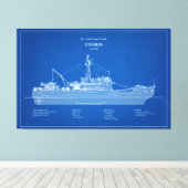 USCG Cutter Storis wmec-38 - ABD Canvas Afdruk (Insitu (Houten vloer))