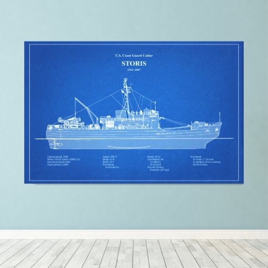 USCG Cutter Storis wmec-38 - ABD Canvas Afdruk (Insitu (Houten vloer))
