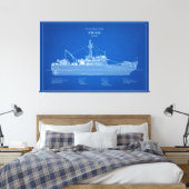 USCG Cutter Storis wmec-38 - ABD Canvas Afdruk (Insitu (Slaapkamer))