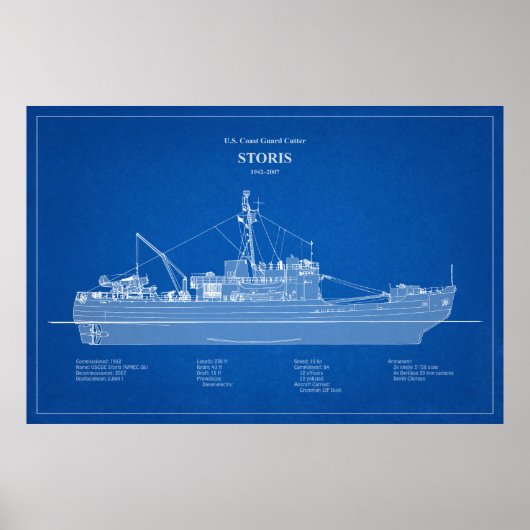 USCG Cutter Storis wmec-38 - ABD Poster (Voorkant)