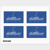 USCG Cutter Storis wmec-38 - ABD Rechthoekige Sticker (Vel)