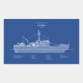 USCG Cutter Storis wmec-38 - ABD Rechthoekige Sticker