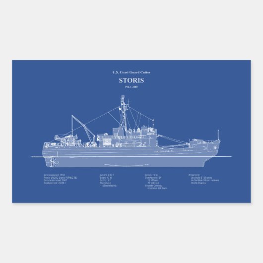 USCG Cutter Storis wmec-38 - ABD Rechthoekige Sticker (Voorkant)