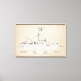 USCG Cutter Storis wmec-38 - SBD Canvas Afdruk