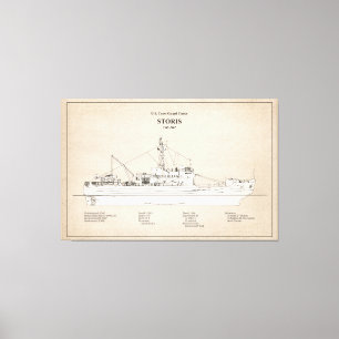 USCG Cutter Storis wmec-38 - SBD Canvas Afdruk