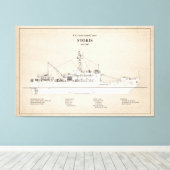 USCG Cutter Storis wmec-38 - SBD Canvas Afdruk (Insitu (Houten vloer))