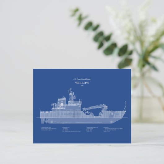 USCG Cutter Willow WLB-202 - ABD Briefkaart (Staand voorkant)