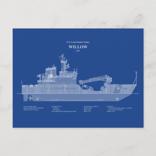 USCG Cutter Willow WLB-202 - ABD Briefkaart (Voorkant)