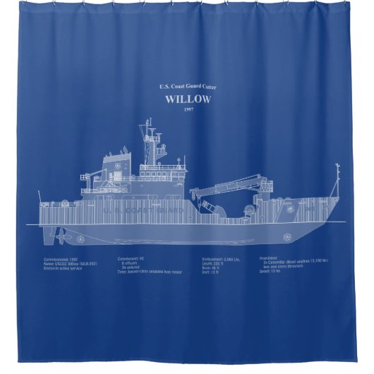 USCG Cutter Willow WLB-202 - ABD Douchegordijn (Voorkant)