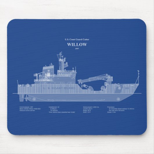 USCG Cutter Willow WLB-202 - ABD Muismat (Voorkant)