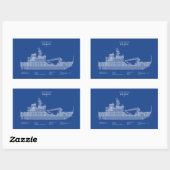 USCG Cutter Willow WLB-202 - ABD Rechthoekige Sticker (Vel)
