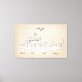 USCG Cutter Willow WLB-202 - SBD Canvas Afdruk
