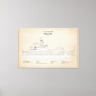 USCG Cutter Willow WLB-202 - SBD Canvas Afdruk