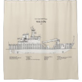 USCG Cutter Willow WLB-202 - SBD Douchegordijn (Voorkant)