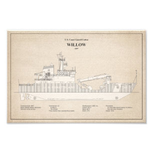 USCG Cutter Willow WLB-202 - SBD Foto Afdruk