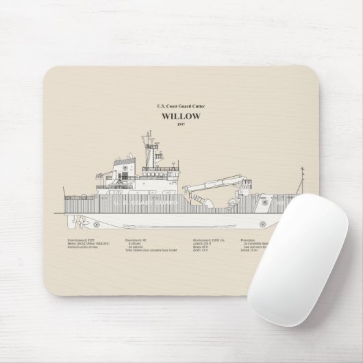 USCG Cutter Willow WLB-202 - SBD Muismat (Met muis)